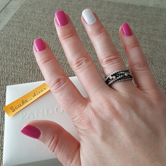 PANDORA Entangled Beauty Two Tone 925 Silver 14K Gold Ring with Diamonds Retired - Picture 5 of 16